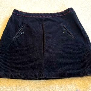 Black corduroy mini-skirt